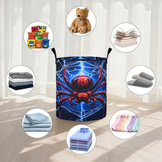 Halloween Web Laundry Basket Foldable Oxford Cloth Tote Bag Laundry Hamper Clothes Storage Bucket Organizer For Bathroom/Laundry Storage/Bedroom 19.6x15.7 Inch