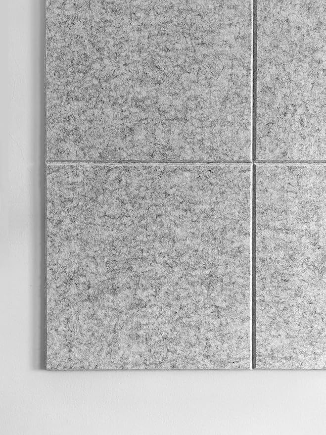 Large Cork Board Alternative | Cork Boards Cork Tiles for Walls | Aesthetic Felt Bulletin Board Pin Board for Office, Home & Classroom | Felt Wall Tiles (12-Pack) | Marble