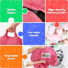 Hobestluk 2.5FT Bean Bag Chair Beanbags Small Bean Bag Chair with Filler Included Teardrop Bean Bag with Removable Cover for Bedroom Living Room (Small, Pink)