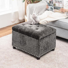 Joveco Storage Ottoman Bench, Rectangle 24