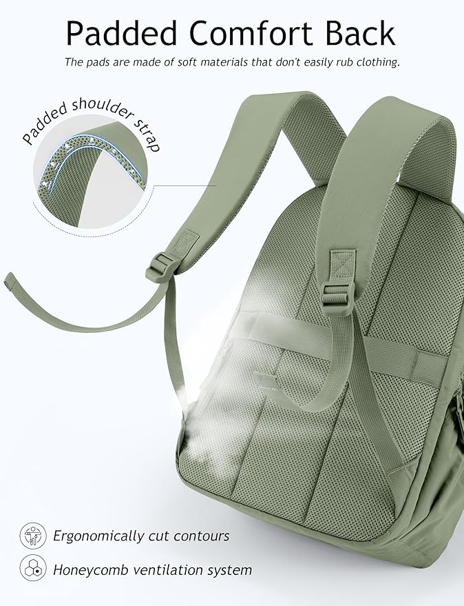 Travel Backpack for Women, 15.6 Inch College Laptop Backpack, Water Resistant Work Backpacks, Cute Quilted Bookbag