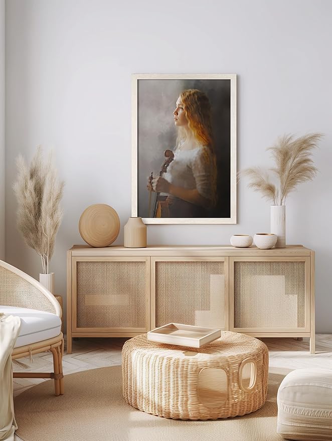 16x24 Frame Set of 3, White Wood Grain 16x24 Poster Frame for Gallery Wall Mounting (3 Pack,White)