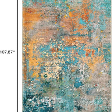 Lahome Modern Abstract Area Rug 6x9 Rugs for Living Room, Washable Accent Bedroom Rug Low Pile Non Slip, Colorful Soft Indoor Contemporary Carpet for Dining Room Table Apartment