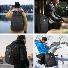 Laptop Backpack,Business Travel Anti Theft Slim Durable Laptops Backpack with USB Charging Port,Water Resistant College Computer Bag for Women & Men Fits 15.6 Inch Laptop and Notebook - Black