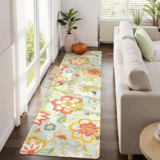 Lahome Floral Rug Runner - Runner Rug for Hallway 2x8 Non-Slip Stain Resistant Washable Carpet for Kitchen Floor, Paisley Print Accent Ultra-Thin Carpet for Bedroom Foyer Entryway
