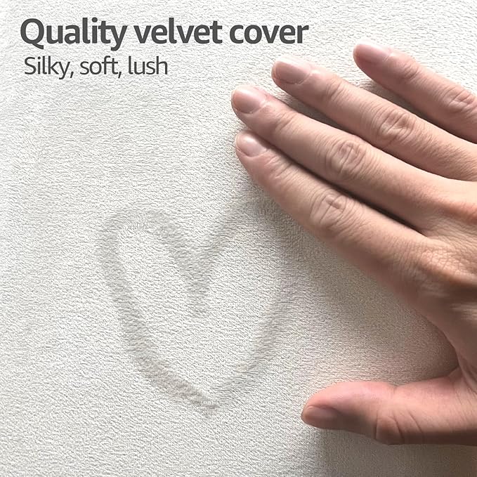 Art3d Peel and Stick Headboard for Full in Velvet Stone, Pack of 6 Panels Sized 9.84" x 23.62", Soundproof Wall Panels 3D, Upholstered Wall Panel