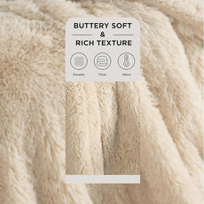 Bedsure GentleSoft Fluffy Beige King Size Blanket for Bed, Thick Soft Sherpa Faux Fur Fleece Bedding Fuzzy Plush Winter Warm Heavy Big Large King Blanket, Cozy Beige Gifts for Men Women, 108x90