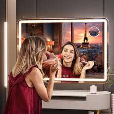 Hasipu Vanity Mirror with Lights and Bluetooth Speaker, 32