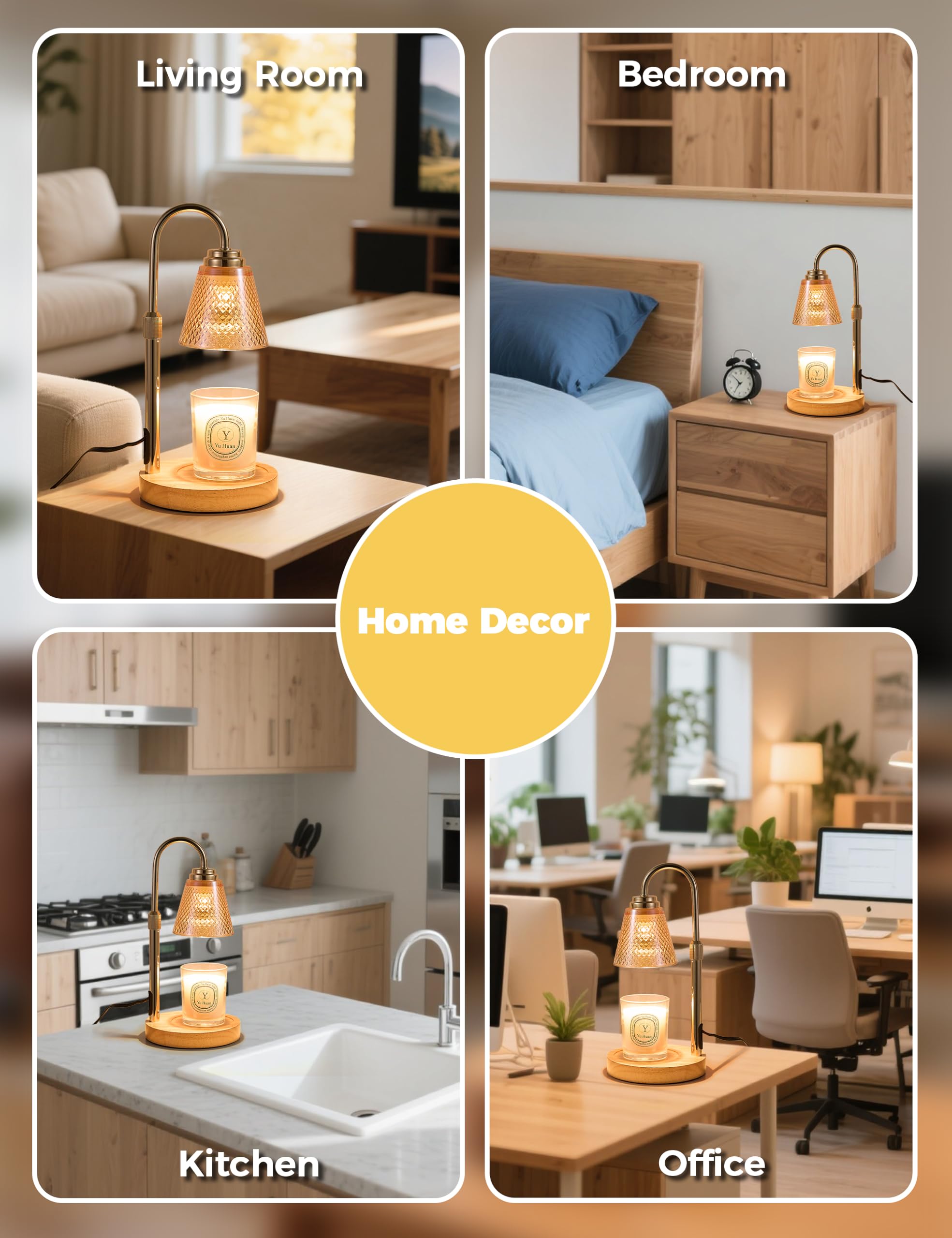 Candle Warmer Lamp with Timer Dimmer, Birthday Gifts for Mom Women Friend Sister, House Warming Gifts, Wax Melt Warmer, Office Apartment Dorm Room Home Decor Dormly