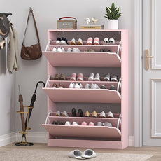 Shoe Cabinet with 3 Flip Drawers, Hidden Wood Shoe Cabinet,Freestanding Shoe Storage Cabinet for Entryway Hallway.White. 47.2