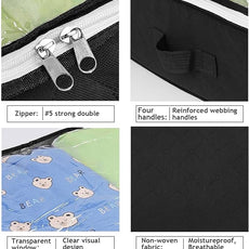 6 Pack Under Bed Storage Containers Organizer, Large Capacity Underbed Clothes Storage Bins, Bedroom Organization and Storage, Foldable Storage Bags for Clothes Pillow Blankets Bedding