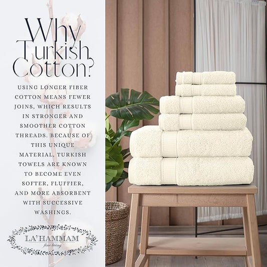 Personalized Towels, Hotel & Spa Quality, Super Soft, Highly Absorbent, 100% Turkish Genuine Cotton Monogrammed 2 Piece Bath Towel Set for Bathroom, Spa, Gym, Shower, Pool, College Dorm, Cream