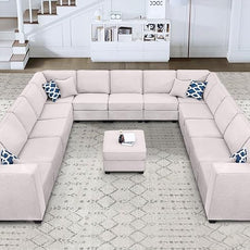 Legend Vansen Modular Sectional Sofa L Shaped Couch with Ottoman Modern Reversible Corner Sectional Couch for Living Room
