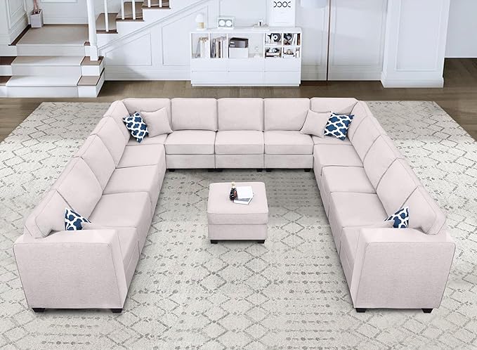 Legend Vansen Modular Sectional Sofa L Shaped Couch with Ottoman Modern Reversible Corner Sectional Couch for Living Room