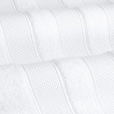 American Soft Linen Salem Turkish Bath Towel Set, 100% Cotton 600 GSM 6 Piece Towels for Bathroom, 2 Bath Towels 2 Hand Towels 2 Washcloths, White