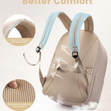 LOVEVOOK Laptop Backpack for Women, 18 Inch Travel Backpack, Large Capacity Casual Daypack, Work Computer Backpack, Travel Backpack for College, Light Beige