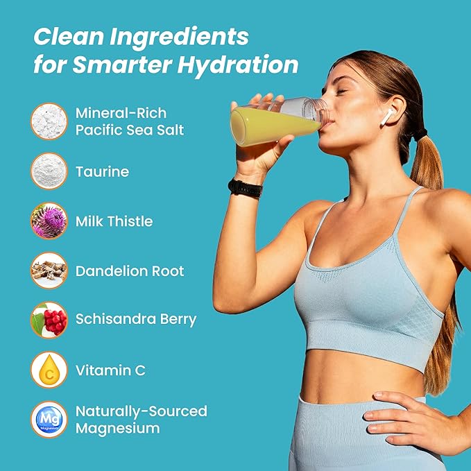 UpWellness LTV Liver Hydration Packets - Electrolytes Powder Packets for Instant Hydration - Physician-Formulated for Whole-Body Wellness - Zero Added Sugar - 30 Packets - Delicious Citrus Flavor