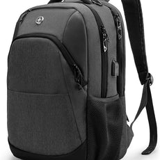 Swissdigital Design Travel Laptop Backpack for Men and Women, College Backpack with USB Charging Port for Fits 16 Inch Notebook, Grey | SD1670-02