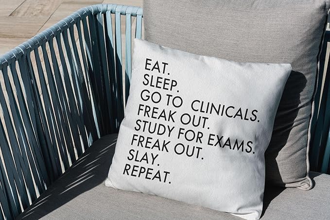 OFlich Nursing Student Pillow Cover - School Gift Throw Pillow, 18x18, Funny Nurse Gifts