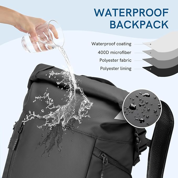 Kingsons Travel Laptop Backpack，Anti Theft Business Backpack for Men Womens Lightweight Waterproof Backpacks Computer Bag Fits 15.6 Inch Laptop and Notebook