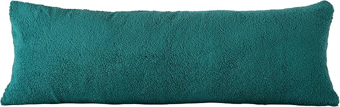 Reafort Ultra Soft Sherpa Body Pillow Cover/Case with Zipper Closure 21"x54" (Evergreen, 21"x54" Body Pillow Cover)