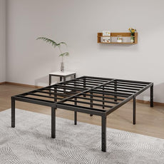 Metal Bed Frame Queen Size - 18 Inch Heavy-Duty Queen Platform Bed Frame No Box Spring Needed, Easy Assembly, Noise-Free, Sturdy Mattress Foundation, Underbed Storage Space