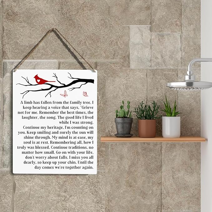 Sympathy gift, Grieve not for me, Wall Art Wooden Hanging Plaque, From Friends Sympathy Gifts, Bereavement Condolences Wall Decor 10x8 Inch