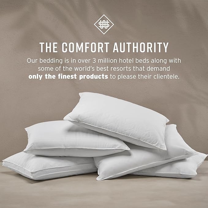 Sobel Westex: Dolce Notte II Stomach, Side and Back Sleeper Bed Pillow for Sleeping | Hotel and Resort Quality | Hypoallergenic, Down Like Fill, Soft Loft (King Size)