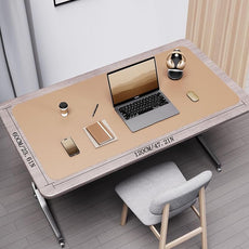 YSAGi Double-Sided Desk Pad, Leather Desk Mat, Eco Cork Desk Pad Protector,Large Mouse Pad,Waterproof Desk Blotter for Office/Home(Apricot+Cork, 47.2