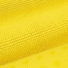 Cotton Paradise 100% Cotton Non Slip Bath Mats for Bathroom, 20x34 inch Soft Absorbent Quick Dry Machine Washable Floor Bath Mat, Yellow Bath Rug
