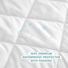 Bare Home Waterproof Quilted Mattress Protector - Cooling Mattress Pad - Protects Against Spills - Easily Washable - Elastic Fitted Mattress Cover - Stretch-to-Fit up to 15 Inches Deep (Full XL)