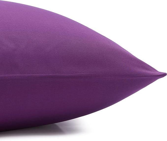 Amazon Basics Lightweight Super Soft Easy Care Wrinkle Free Breathable Microfiber 4-Piece Bed Sheet Set with 14-Inch Deep Pockets, King, Plum, Solid AmazonBasics