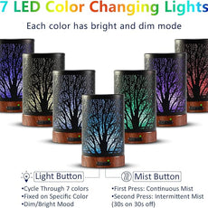 Oil Diffuser with Essential Oils Set – Aromatherapy Oil Diffuser 150ml with 6 Essential Oils Set, Cool Mist Diffusers for Essential Oils, Auto Shut-Off Protection,7 Colors Night Light, Gifts for Mom
