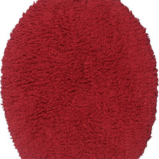 Home Weavers Double Ruffle Collection 100% Cotton Toilet Lid Cover, 18