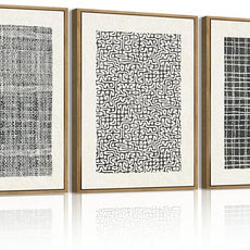 BINCUE Abstract Geometric Line Wall Art Minimalist Artwork Modern Neutral Wall Decor for Living Room Bedroom Office Bathroom 12