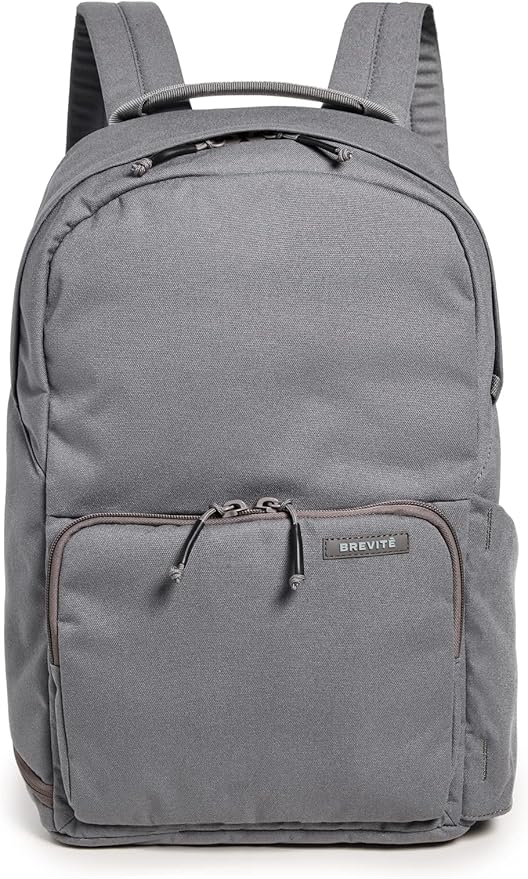 BREVITE The Backpack- Casual daypack backpacks for every function. Compact but spacious 18L aesthetic traveling backpack with laptop compartment. (Charcoal Grey)