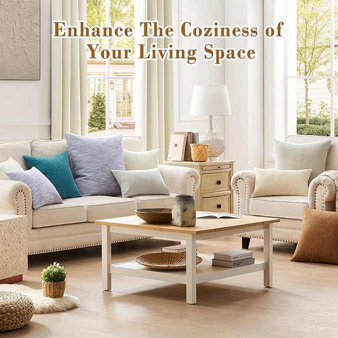 puredown® 16x16 Throw Pillow Inserts, 2 Pack Fluffy Soft Pillow Inserts Form Sham Stuffer, Square Decorative Throw Pillows for Couch, Sofa, Bed and Home Decor