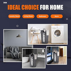 Caroeas 95L Pro Large Laundry Basket (13 Colors), Waterproof Laundry Hamper, Laundry Bag with Padded Handles, Clothes Hamper Stands Up Well, Collapsible Laundry Basket Easy Storage(Dark Grey)