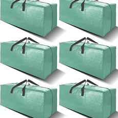6 Pack Heavy Duty Large Moving Bags W/Backpack Straps - Strong Handles & Zippers, Storage Totes For Space Saving, Fold Flat, Alternative to Moving Box and Storage Bin, Teal