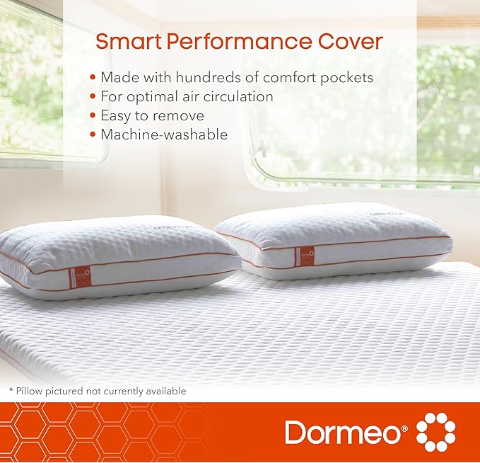 Dormeo RV Short King Cooling Mattress Topper, 3-Inch with Octaspring® Technology for Optimal Back Support, Medium Firmness