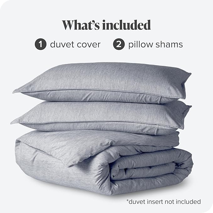 Bare Home Bedding Duvet Cover King Size - Premium 1800 Super Soft Collection - Lightweight, Cooling - Soft Breathable Bedding Duvet Cover (King, Heathered Midnight Blue)