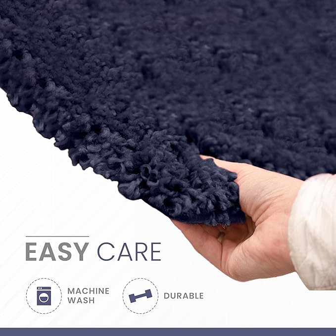 Martex 100% Cotton Ringspun Bath Rug | Super Soft | Super Absorbent | Essential Bathroom Rugs | Non-Slip Bath Mat | Quick Drying Bath Mat | Navy
