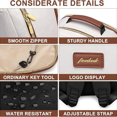 Laptop Backpack for Women Bookbag: 15.6 inch Work School Backpacks with Pouch Pocket for Large Capacity Cup & USB Charger College Book Bag Travel Business Nurse Teacher Bookbags Anti-theft Back Pack