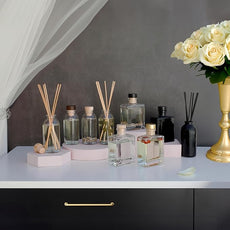 Urban Naturals Lavender Sandalwood Essential Oil Reed Diffuser Set with Natural Bamboo Reeds Sticks | Aromatic Lavender, Golden Amber & Woods | Vegan. Made in The USA