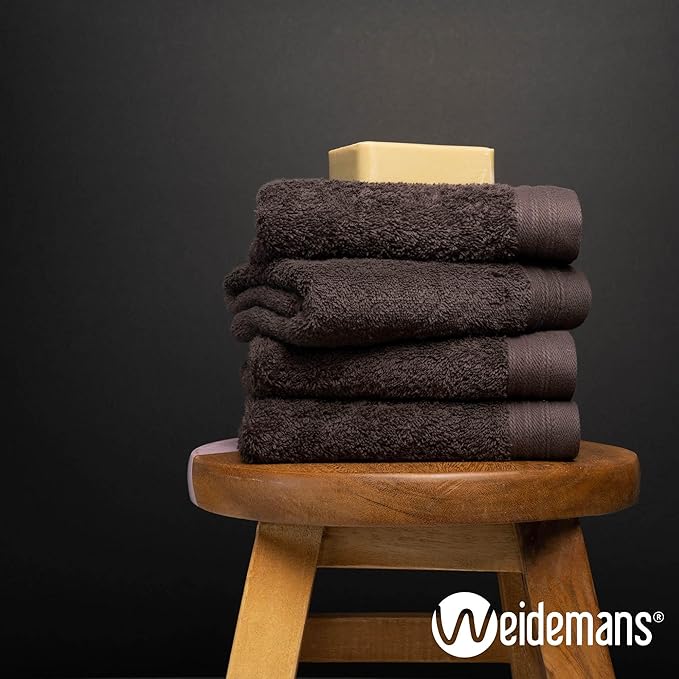 Premium 8 Pieces Towel Set Including 2 Bath Towels 30" x 56", 2 Hand Towels 18" x 30" and 4 Washcloths 13" x 13" - Color: Chocolate | Pure Cotton |Machine Washable high Absorbency