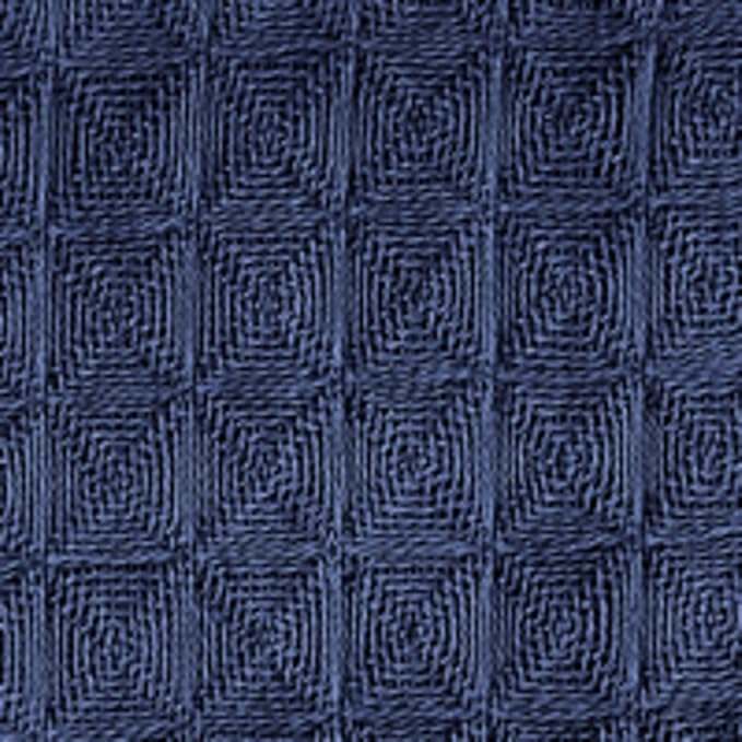 UCHINO Waffle Twist Cotton Weave Hand Towel for Bathroom Lightweight Absorbent Quick Dry Honeycomb Texture Solid Terry Loop Reverse 20" x 30", 1 Hand Towel, Indigo