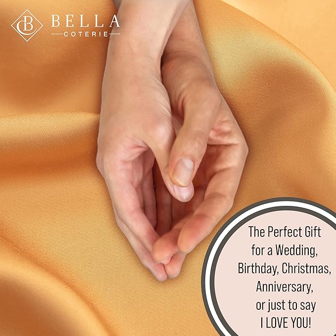 Bella Coterie Luxury Bamboo Viscose Cal King Size Sheet Set | 100% Organically Grown | Ultra Soft | Cooling for Hot Sleepers | 18" Deep Pocket [Marigold]