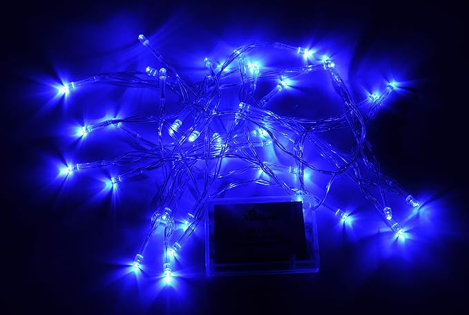 Karlling Battery Operated Blue 40 LED Fairy Light String Wedding Party Xmas Christmas Decorations(Blue)