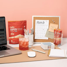 Nello Superfocus Fruit Punch with Caffeine– Nootropic Focus Drink Mix, 20 On-The-Go Packets, Alpha GPC, Lion’s Mane, Rhodiola, Sugar-Free