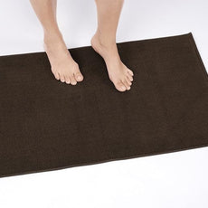 Cotton Paradise 100% Cotton Non Slip Bath Mats for Bathroom, 20x34 inch Soft Absorbent Quick Dry Machine Washable Floor Bath Mat, Brown Bath Rug